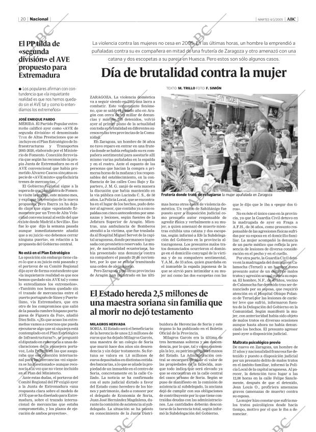 ABC MADRID 04-01-2005 página 20