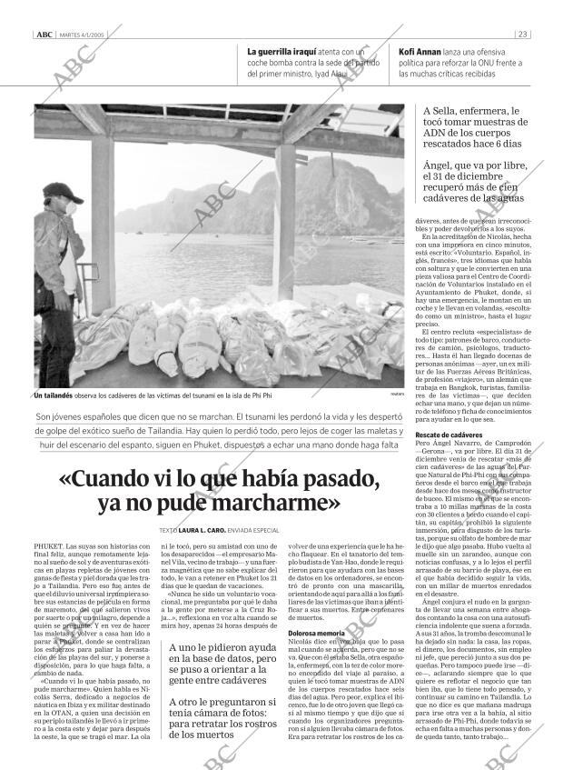 ABC MADRID 04-01-2005 página 23