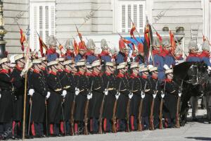 La Guardia Real durante los actos celebrados con motivo de la Festividad de la...