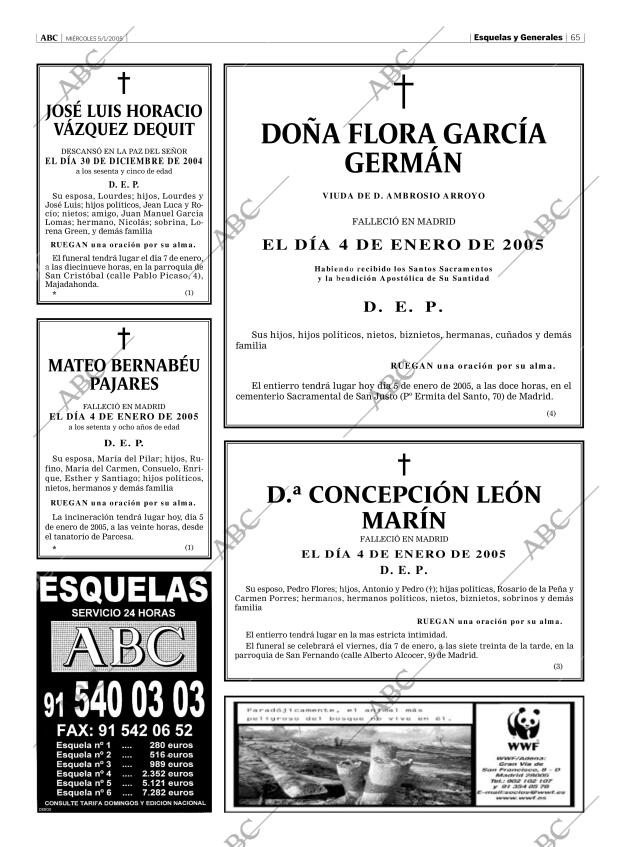 ABC MADRID 05-01-2005 página 65