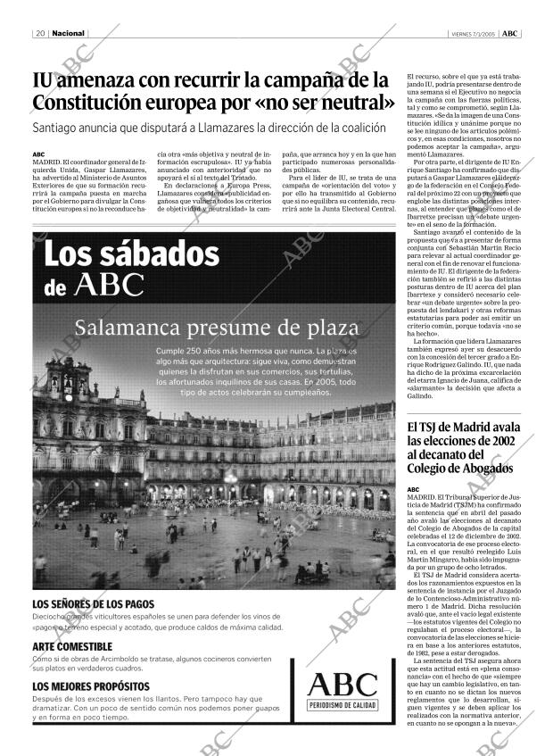 ABC MADRID 07-01-2005 página 20