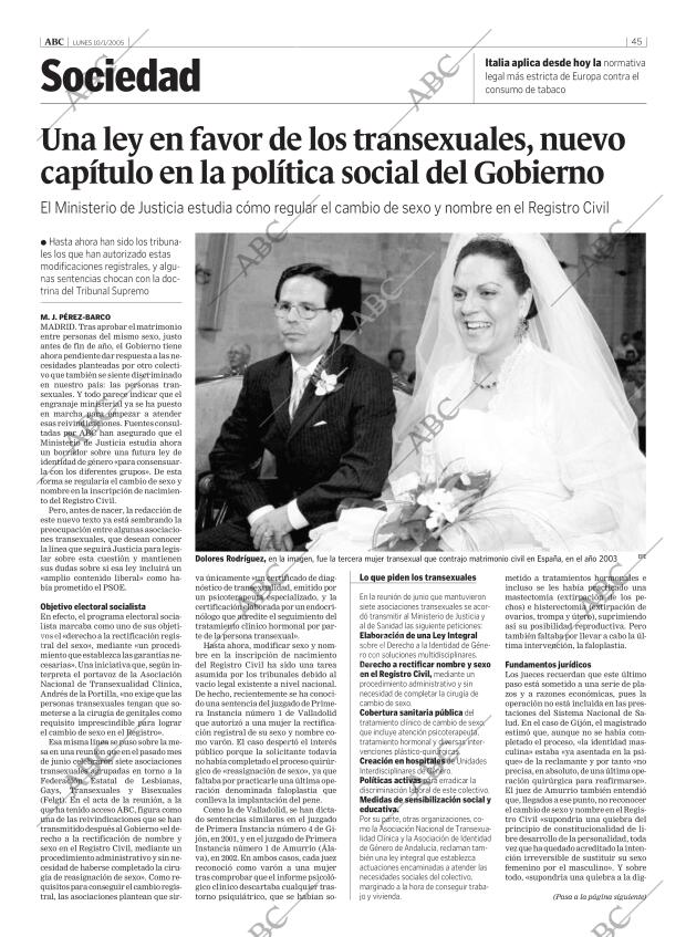 ABC MADRID 10-01-2005 página 45