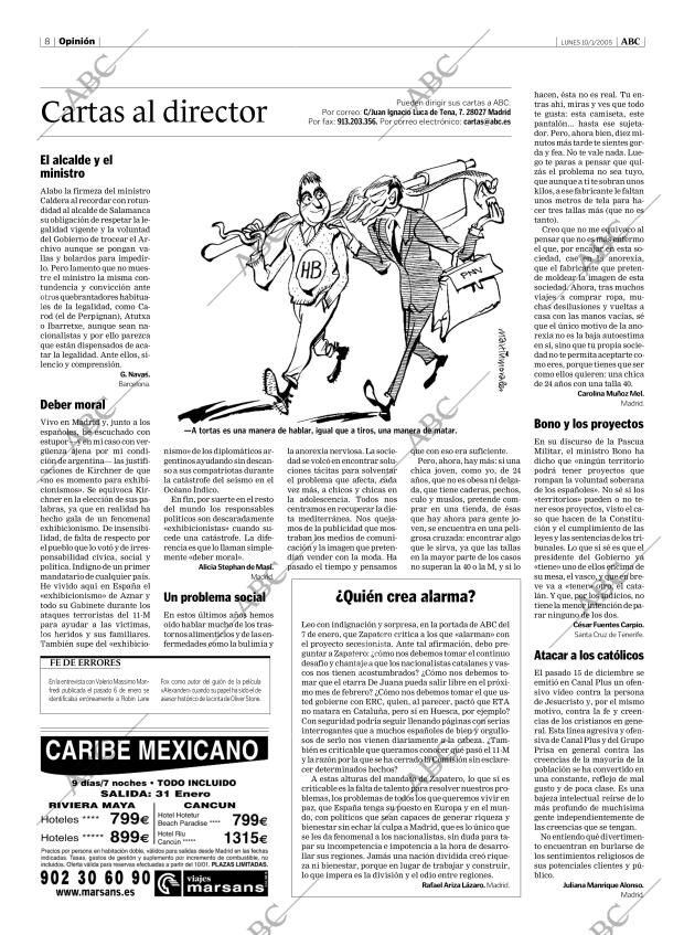 ABC MADRID 10-01-2005 página 8