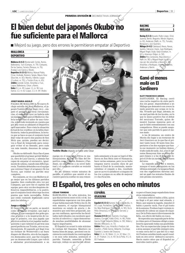 ABC MADRID 10-01-2005 página 91