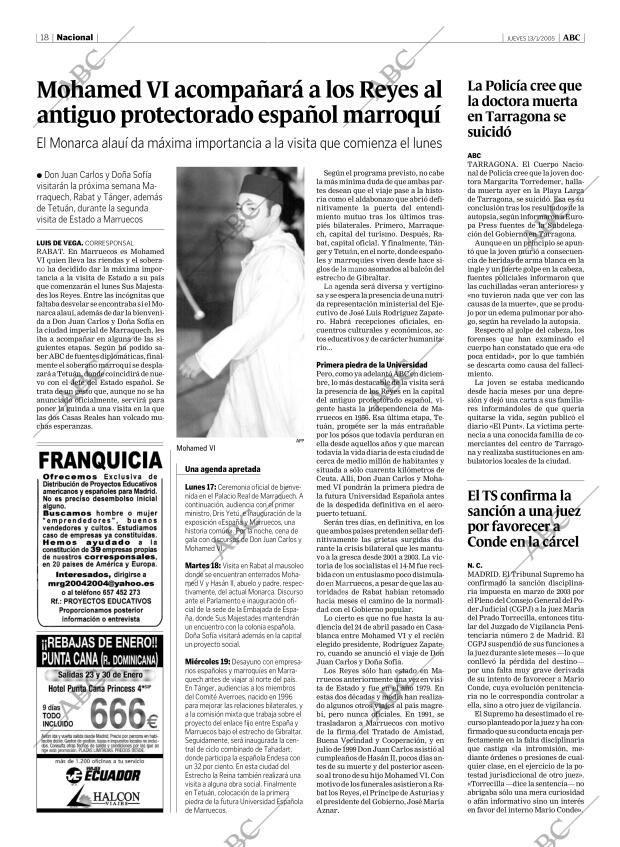 ABC MADRID 13-01-2005 página 18