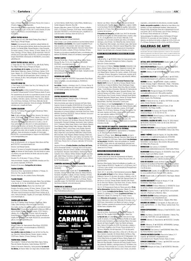 ABC MADRID 14-01-2005 página 74