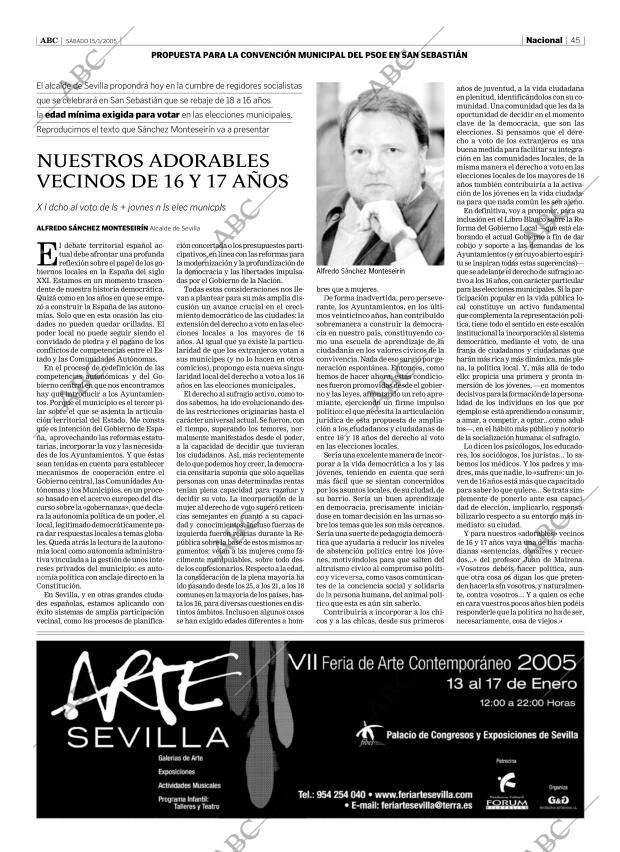 ABC SEVILLA 15-01-2005 página 45