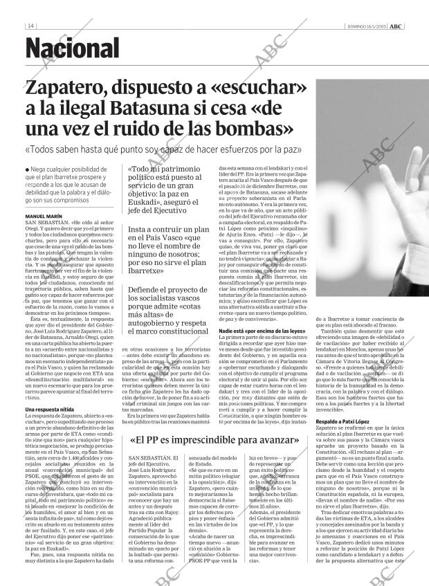 ABC MADRID 16-01-2005 página 14
