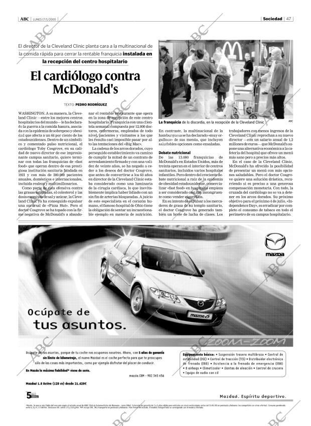 ABC MADRID 17-01-2005 página 47