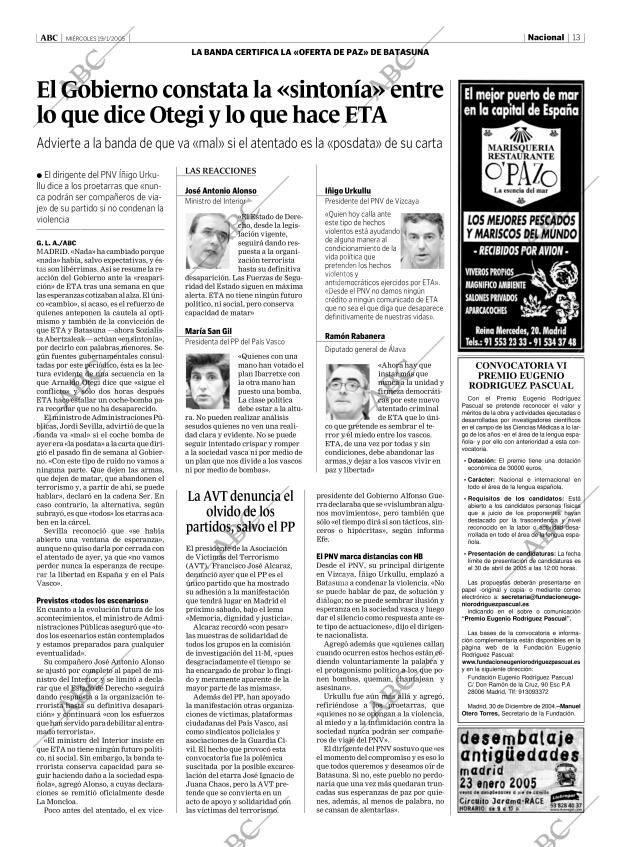 ABC MADRID 19-01-2005 página 13