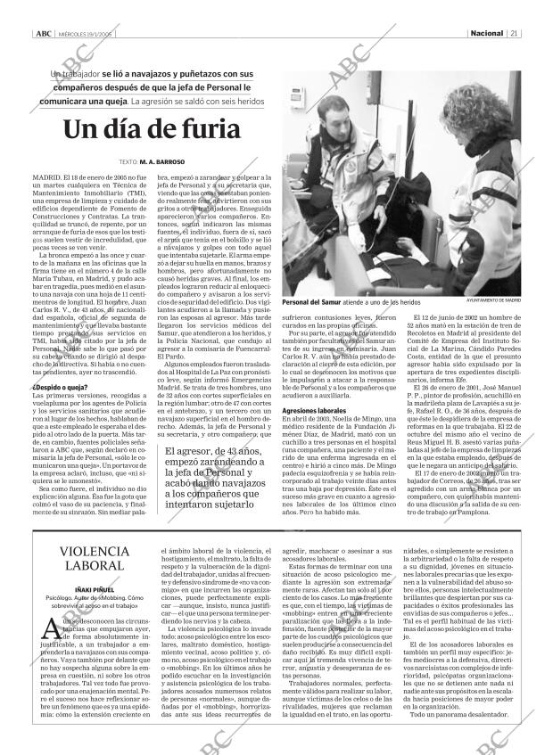 ABC MADRID 19-01-2005 página 21