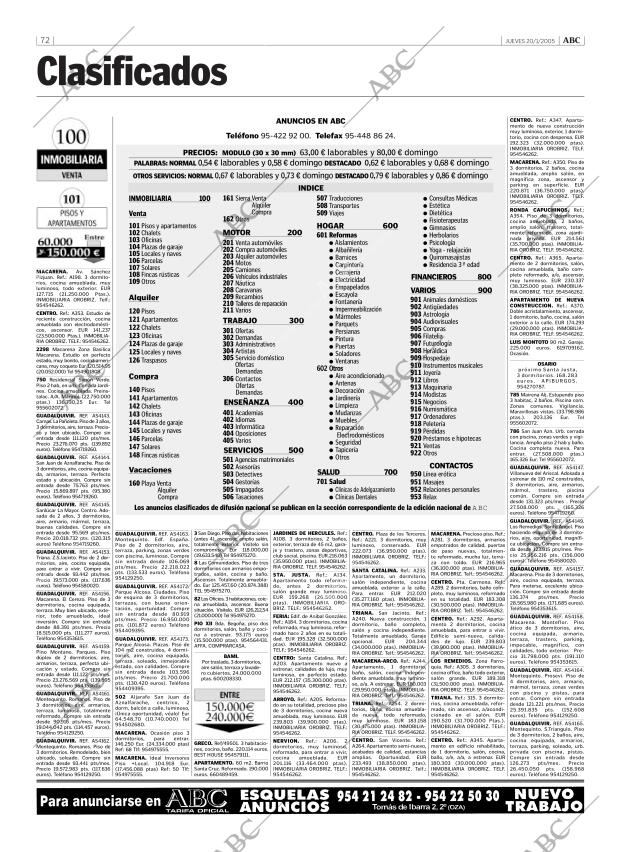 ABC SEVILLA 20-01-2005 página 72