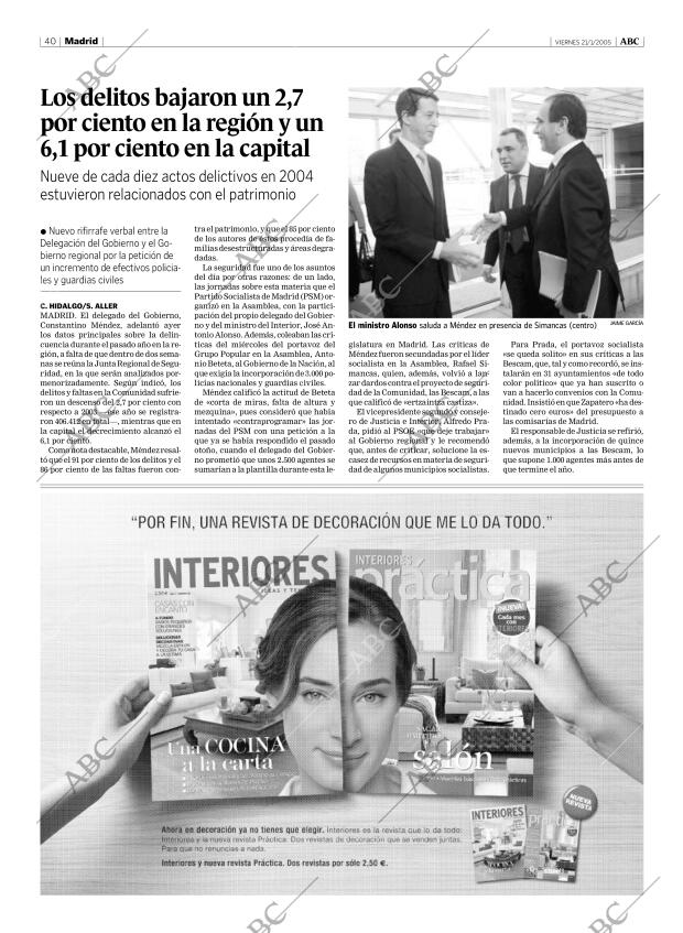 ABC MADRID 21-01-2005 página 40