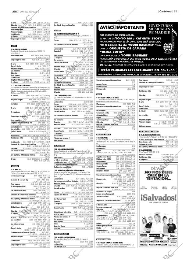 ABC MADRID 23-01-2005 página 85