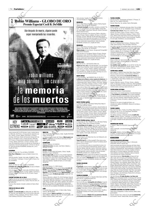 ABC MADRID 28-01-2005 página 74