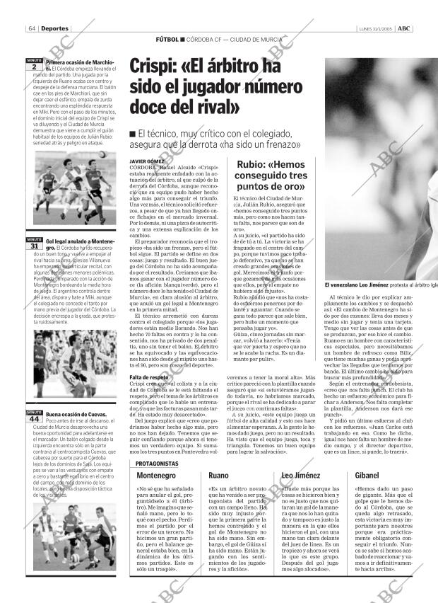 ABC CORDOBA 31-01-2005 página 64