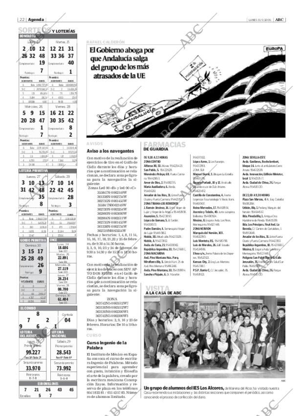 ABC SEVILLA 31-01-2005 página 22