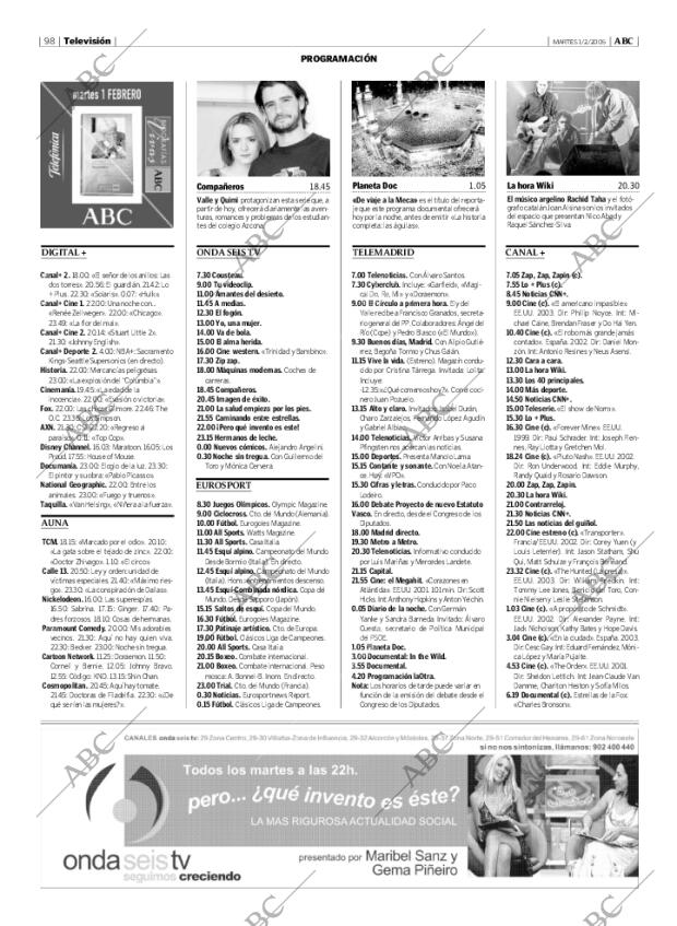 ABC MADRID 01-02-2005 página 98