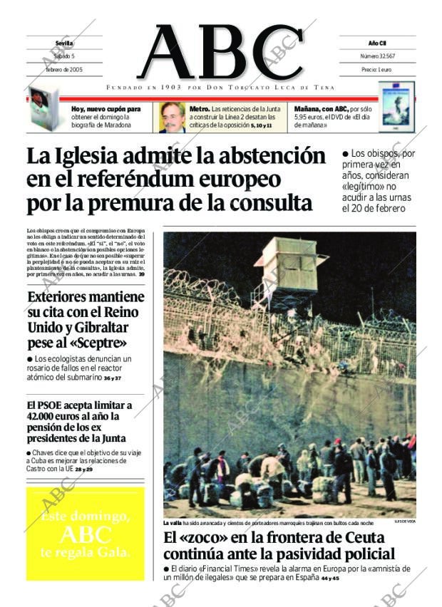 ABC SEVILLA 05-02-2005 página 1