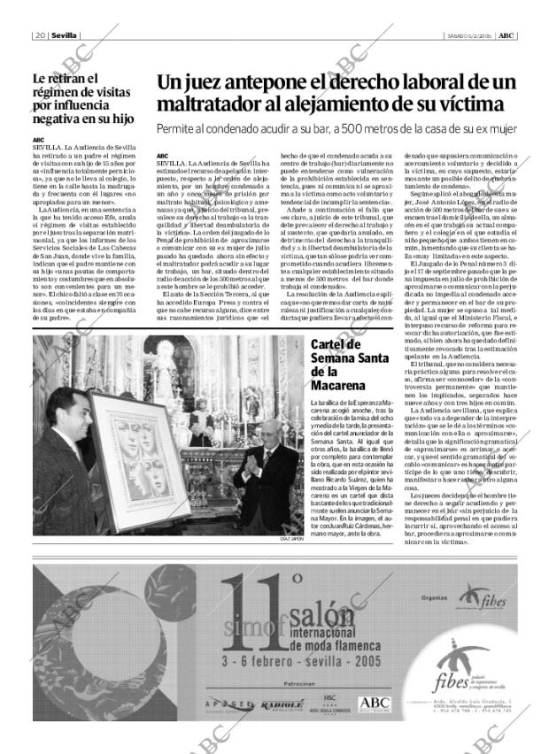 ABC SEVILLA 05-02-2005 página 20