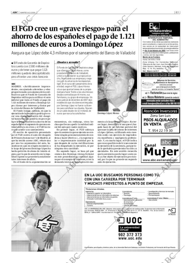 ABC SEVILLA 08-02-2005 página 83