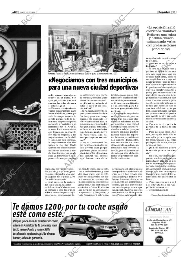 ABC SEVILLA 08-02-2005 página 91