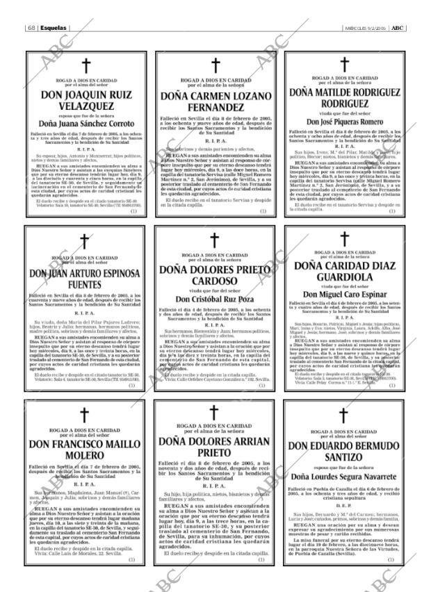 ABC SEVILLA 09-02-2005 página 68