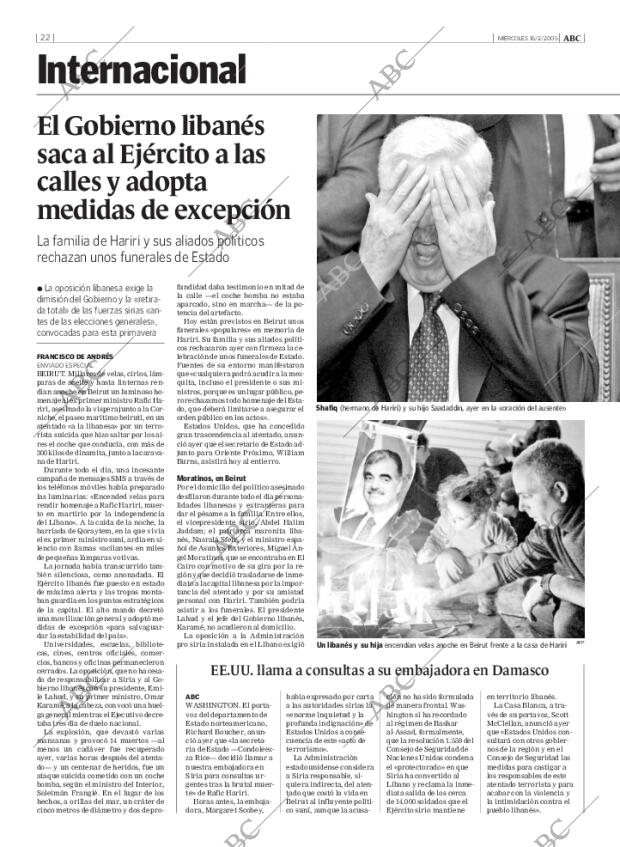 ABC MADRID 16-02-2005 página 22