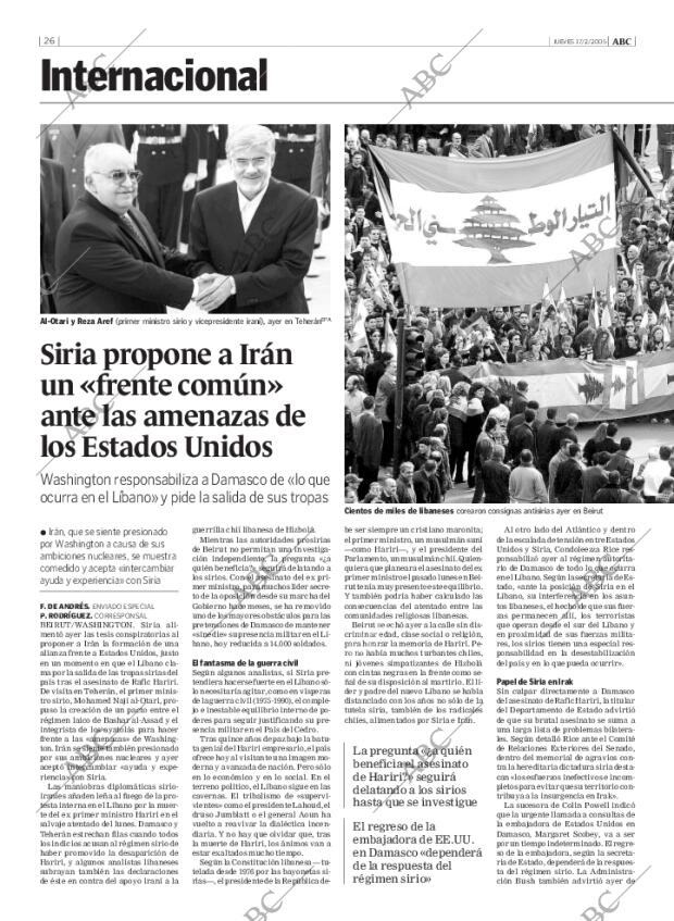 ABC MADRID 17-02-2005 página 26