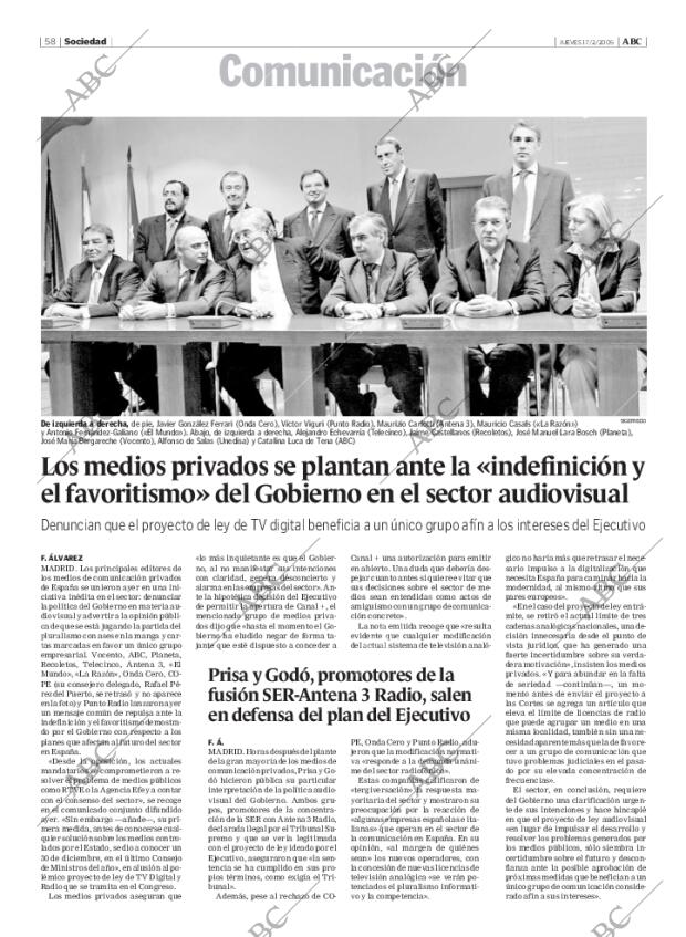 ABC MADRID 17-02-2005 página 58