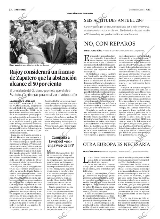 ABC MADRID 18-02-2005 página 20