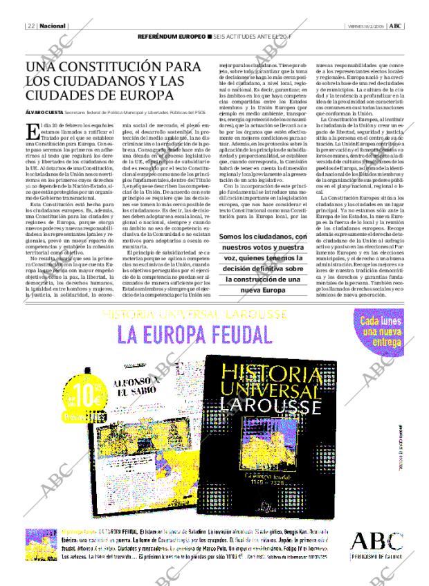 ABC MADRID 18-02-2005 página 22