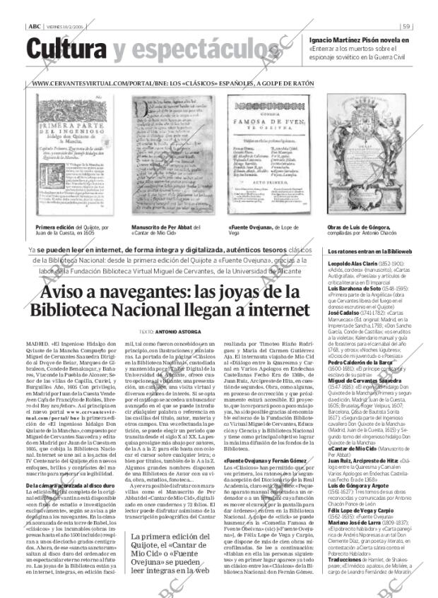 ABC MADRID 18-02-2005 página 59