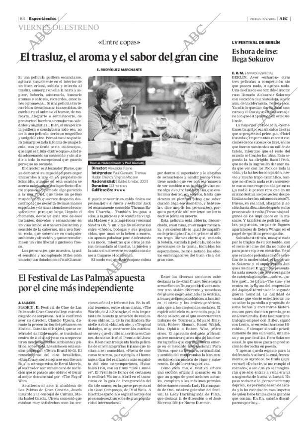 ABC MADRID 18-02-2005 página 64