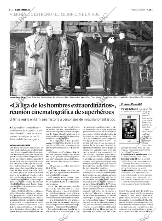 ABC MADRID 18-02-2005 página 68