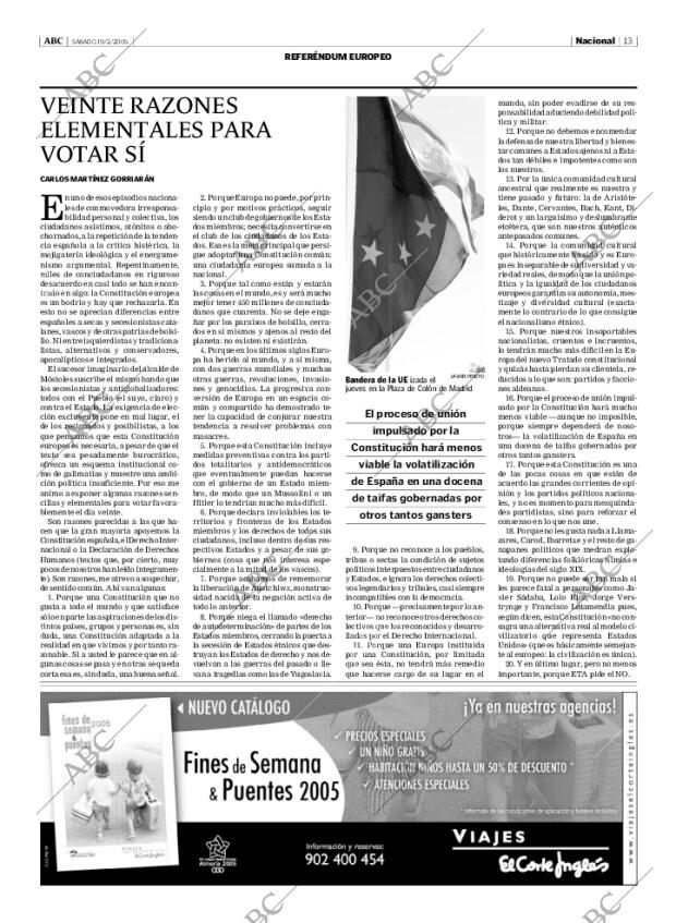 ABC MADRID 19-02-2005 página 13