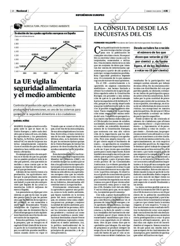 ABC MADRID 19-02-2005 página 14