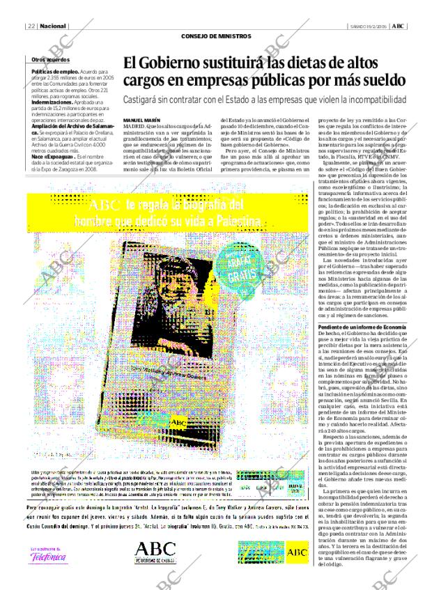 ABC MADRID 19-02-2005 página 22