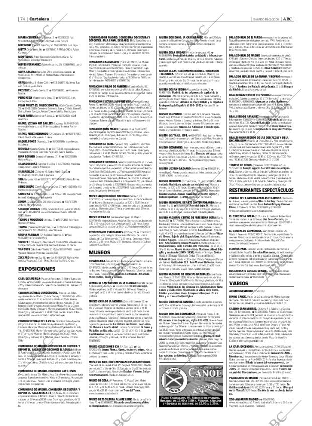 ABC MADRID 19-02-2005 página 74