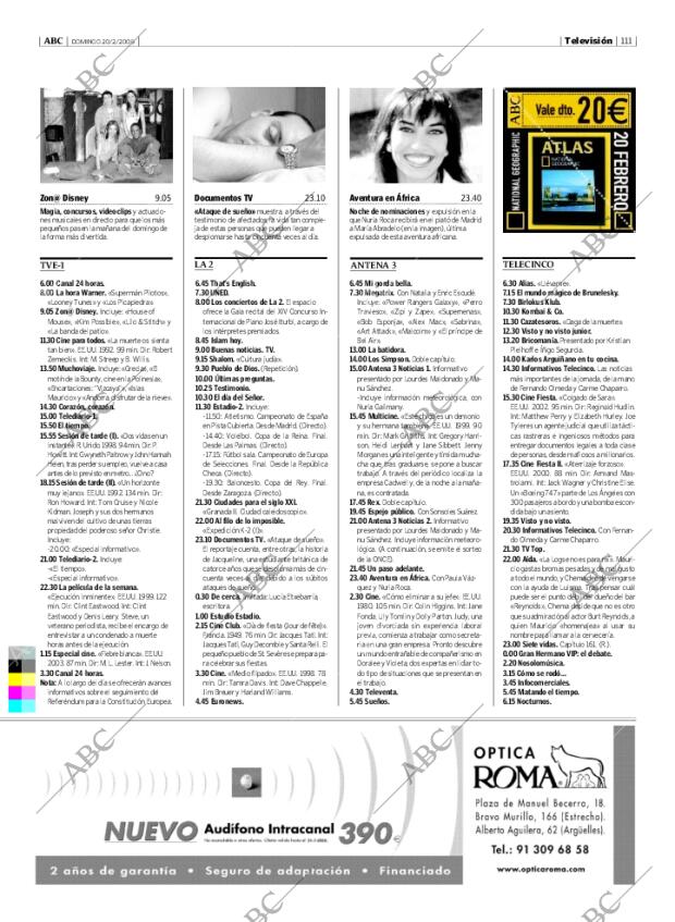 ABC MADRID 20-02-2005 página 111