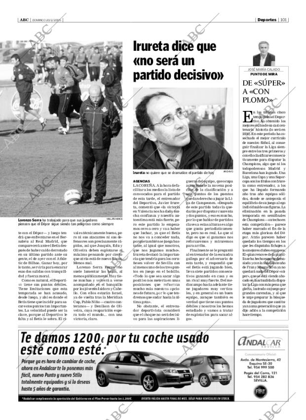ABC SEVILLA 20-02-2005 página 101