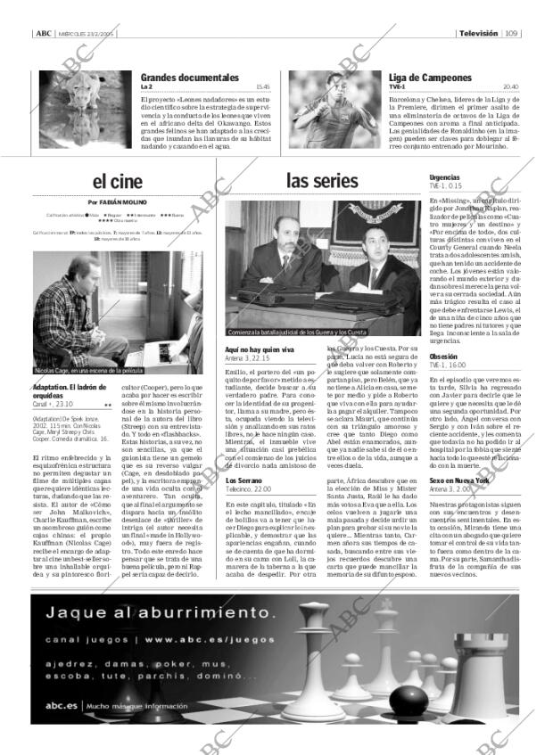 ABC MADRID 23-02-2005 página 109