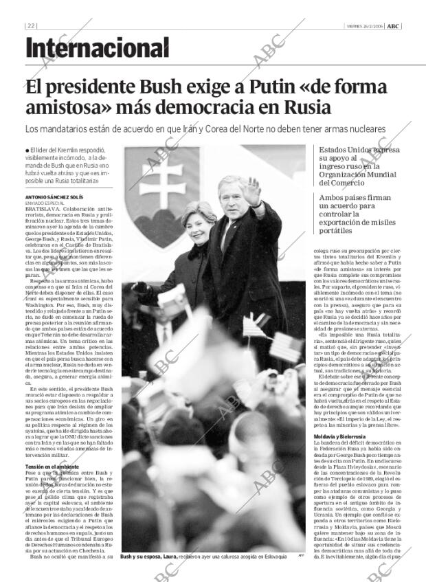 ABC MADRID 25-02-2005 página 22