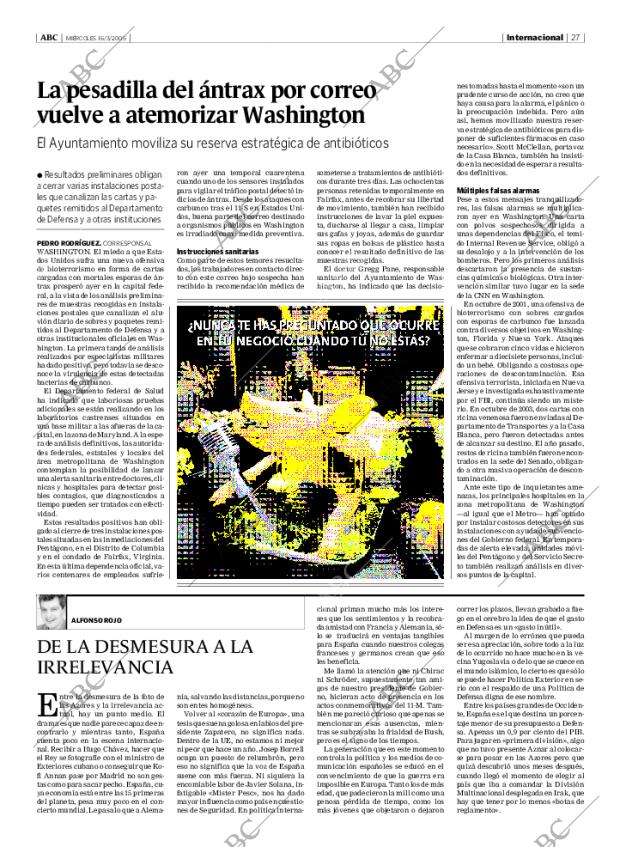 ABC MADRID 16-03-2005 página 27