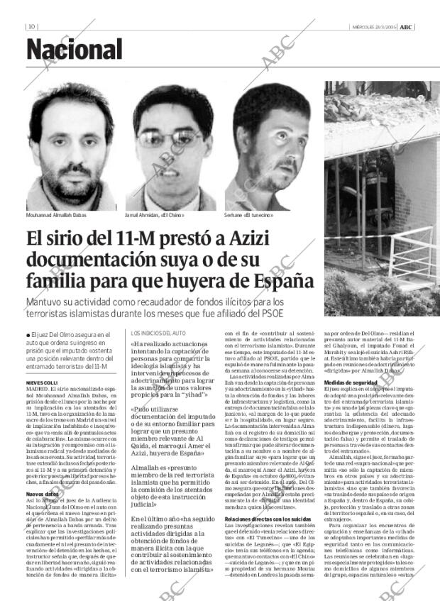 ABC MADRID 23-03-2005 página 10