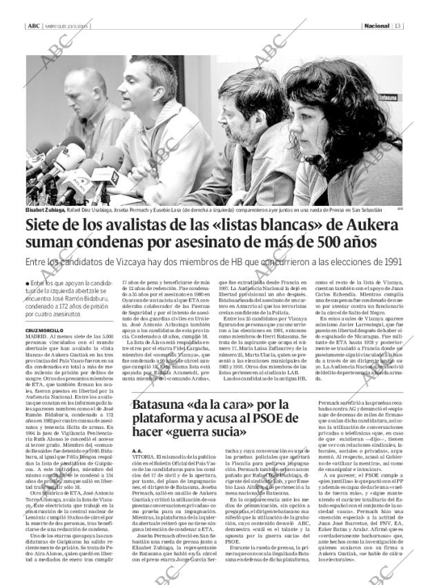 ABC MADRID 23-03-2005 página 13