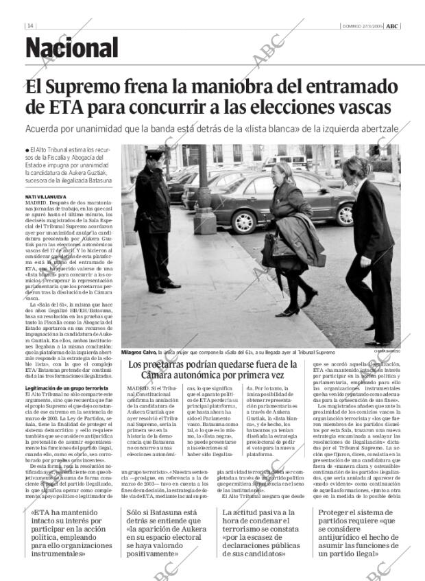 ABC MADRID 27-03-2005 página 14