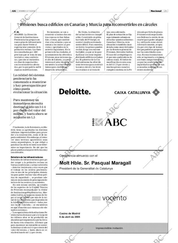 ABC MADRID 27-03-2005 página 21