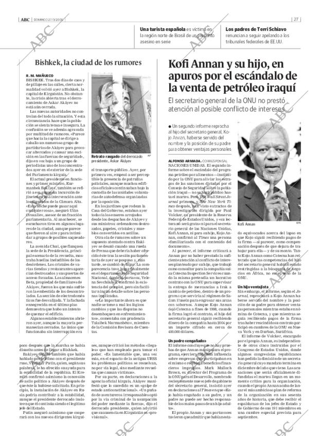 ABC MADRID 27-03-2005 página 27