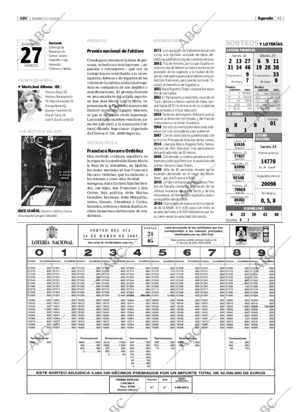 ABC MADRID 27-03-2005 página 45